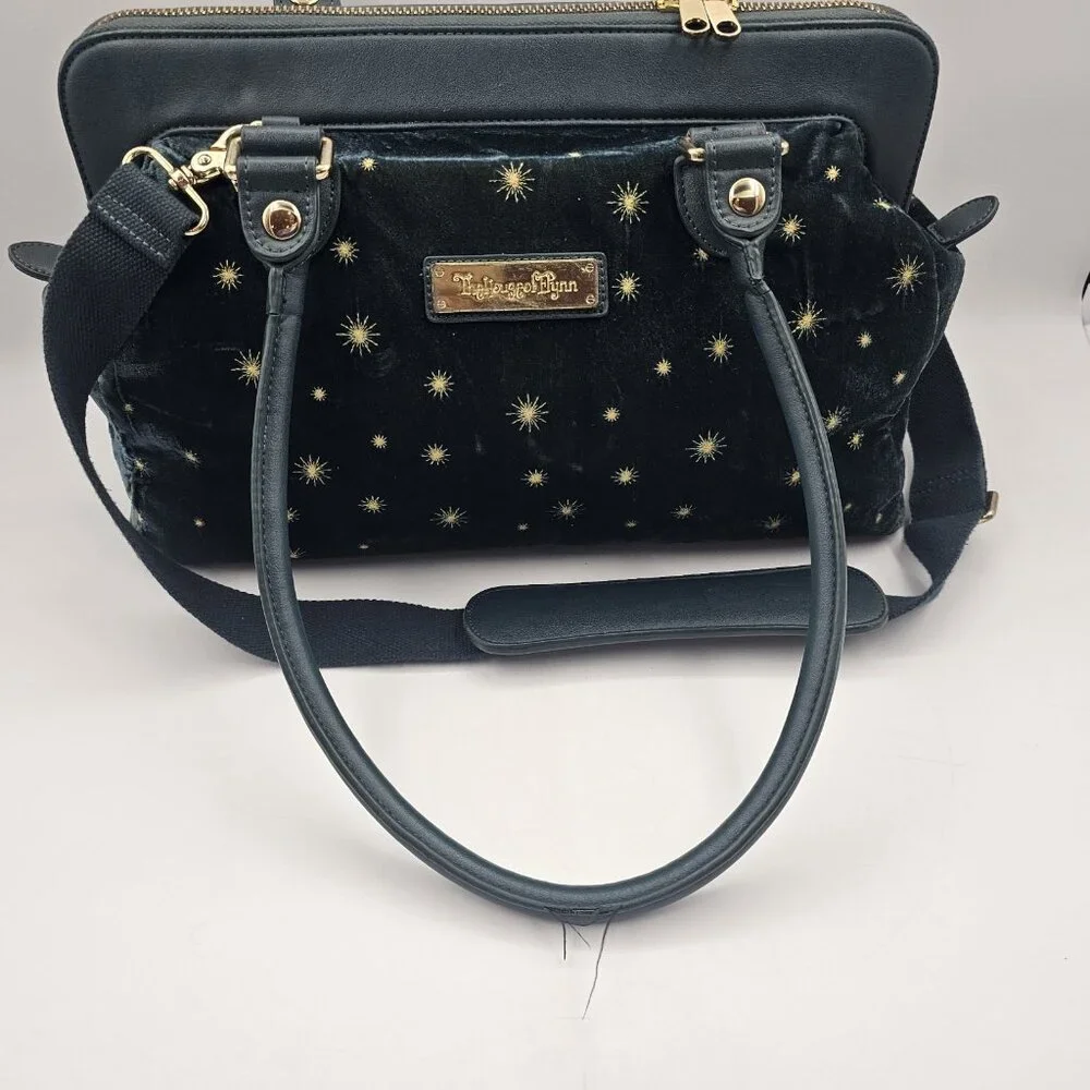 House of Flynn Purse Camera Bag Travel Shoulder Bag Hand Bag Green Velvet LARGE - Picture 4 of 16